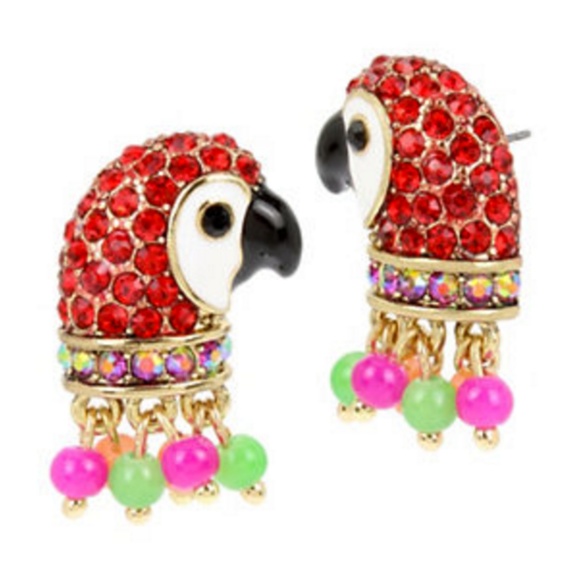 Betsey Johnson Jewelry - Betsey Johnson TROPICAL PARROT EARRINGS